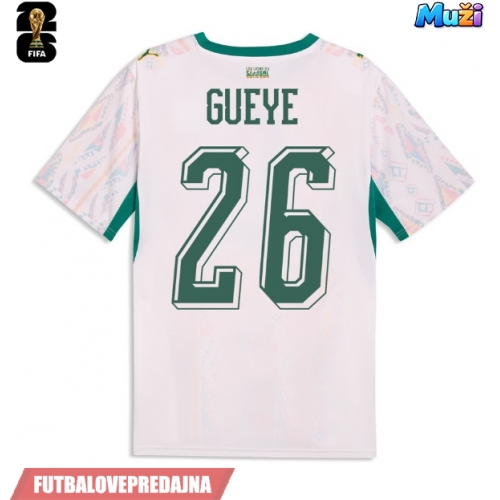 Lacne Muži Futbalové dres Senegal Pape Gueye #26 MS 2026 Krátky Rukáv - Domáci